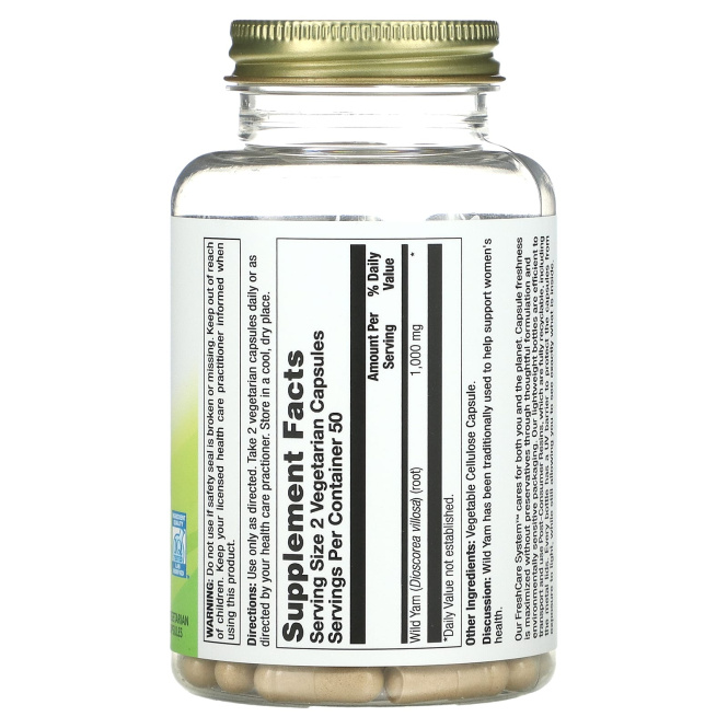 Nature's Herbs, Дикий мексиканский ямс, 100 капсул