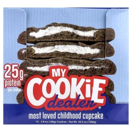 My Cookie Dealer Protein, протеиновое печенье, самое любимое кексы детства, 12 шт. по 108 г (3,8 унции)