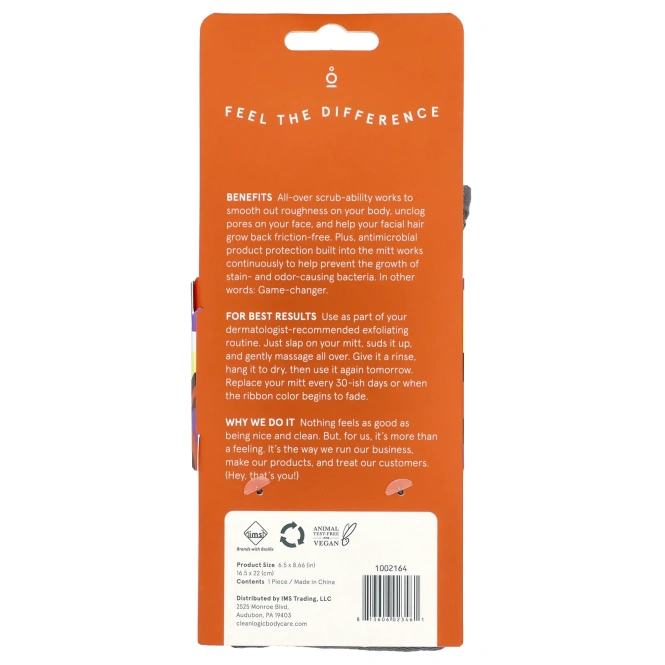 CleanLogic, Варежки для спорта, ухода и ухода, серая, 1 шт.