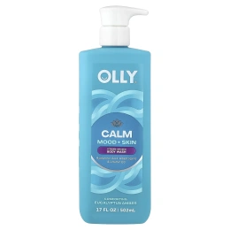 OLLY, Calm, гель для душа с витаминами, успокаивающий эвкалипт и амбра, 502 мл (17 жидк. унций)