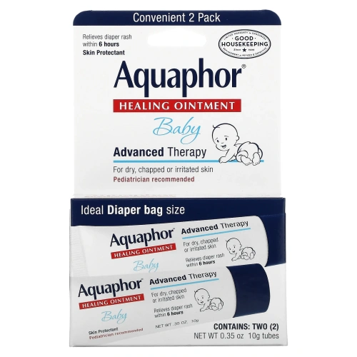 Aquaphor, Baby, Healing Ointment, Skin Protectant, 2 Tubes, 0.35 oz (10 g) Each