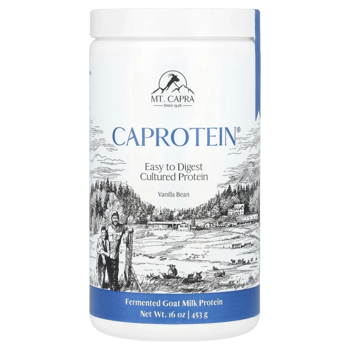 Mt. Capra, Caprotein, высококачественный протеин из козьего молока, ваниль, 1 ф. (453 г)