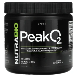 NutraBio, Peak O2, без добавок, 120 г (4,2 унции)