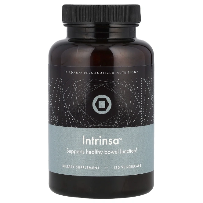 D'adamo, Genoma Nutritionals, Intrinsa, поддержка пищеварительной системы, 120 вегетарианских капсул