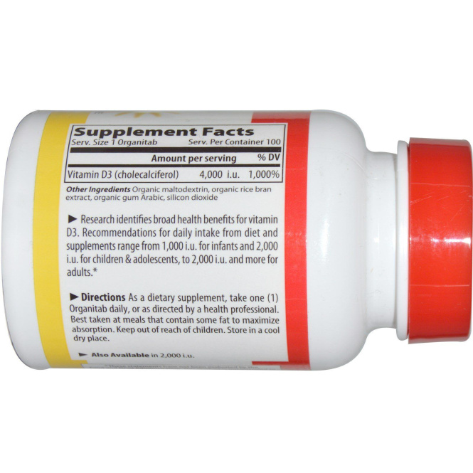 Vibrant Health, Витамин D3, 4000 МЕ, 100 таблеток