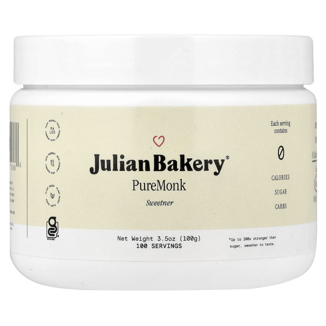 Julian Bakery, PureMonk подсластитель, 100 г (3,5 унции)