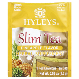 Hyleys Tea, Slim Tea, ананас, чайные пакетики в фольгированных пакетиках, 50 г (2,64 унции)
