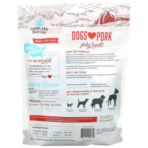 Farmland Traditions, Dogs Love Pork, вяленое лакомство, 382 г (13,5 унции)