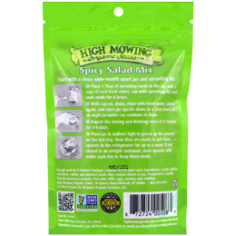 High Mowing Organic Seeds, Пряная смесь для приготовления салата, 4 унции (113 г)
