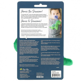 Itzy Ritzy, Sweetie Pal, силиконовая соска и плюшевая пустышка Lovey, от 0 месяцев, динозавр, набор из 2 предметов