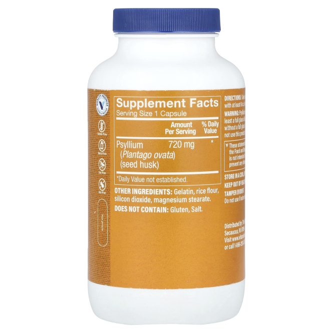 The Vitamin Shoppe, Шелуха семян подорожника, 300 капсул