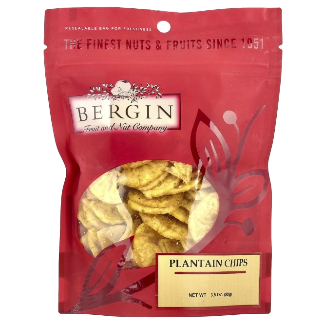 Bergin Fruit and Nut Company, чипсы из подорожника, 99 г (3,5 унции)