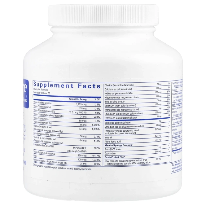 Pure Encapsulations, Питательные вещества для мужчин, 180 капсул