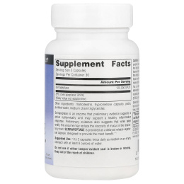 Source Naturals, Серрапептаза, 60 капсул