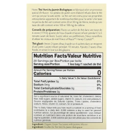 Prince of Peace, органический зеленый чай с жасмином, 20 чайных пакетиков, 36 г (1,27 унции)