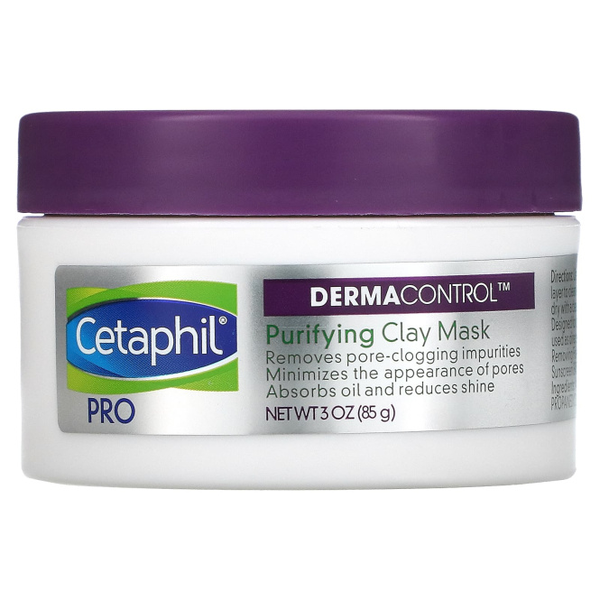Cetaphil, Derma ™ Control, косметическая маска с очищающей глиной, без отдушек, 85 г (3 унции)