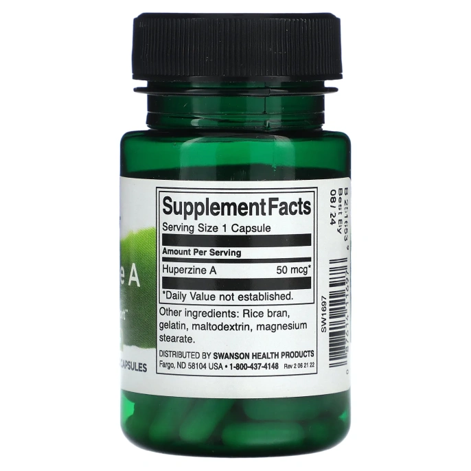 Swanson, Гуперзин A, 50 мкг, 60 капсул