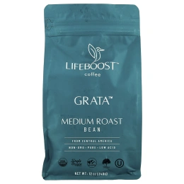 Lifeboost, Кофе Grata ™, в зернах, средней обжарки, 340 г (12 унций)