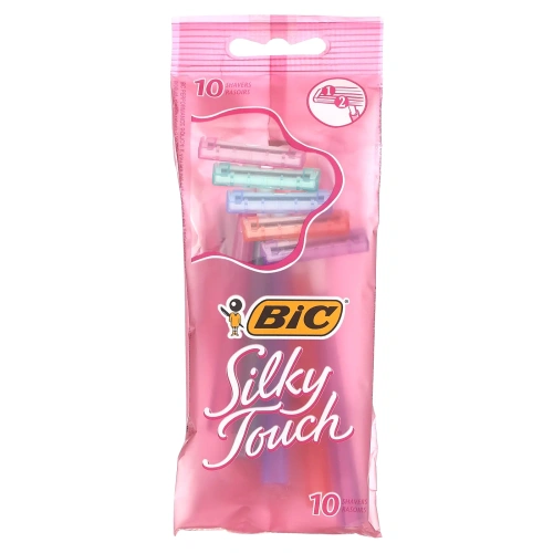 BIC, Silky Touch, одноразовые бритвенные станки, 10 шт.