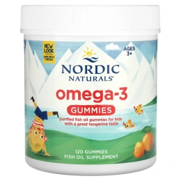 Nordic Naturals, Нордические жевательные конфеты с омега-3 со вкусом мандарина, 120 конфет