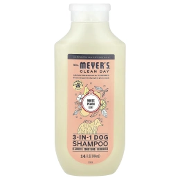 Mrs. Meyers Clean Day, Шампунь для собак 3 в 1, белый персик, 414 мл (14 жидк. Унций)