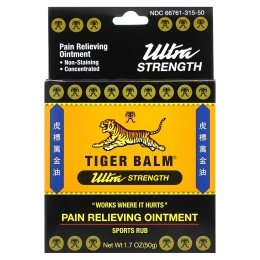 Tiger Balm, Мазь для снятия боли, ультра-сила, 1,7 унции (50 г)