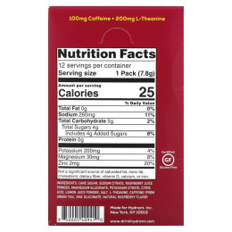 Hydrant, Смесь для быстрого увлажнения, малиновый лимонад, 12 пакетиков по 7,8 г (0,28 унции)