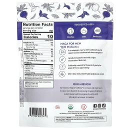 Organic Traditions, Мака для мужчин с пробиотиками, 150 г (5,3 унции)