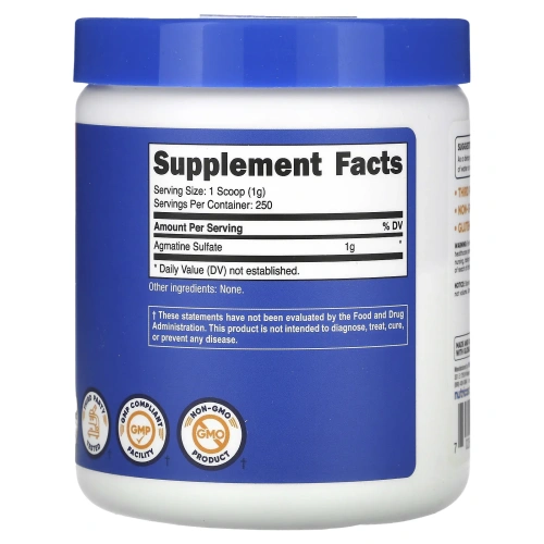 Nutricost, агматинсульфат, без добавок, 250 г (8,9 унции)