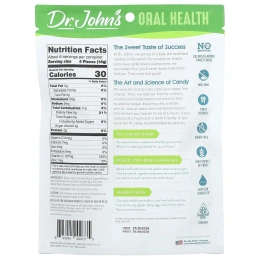 Dr. John's Healthy Sweets, Oral Health, капли для свежего дыхания, + кристаллы цинка, лимон и мята, без сахара, 24 конфеты в индивидуальной упаковке, 109 г (3,85 унции)