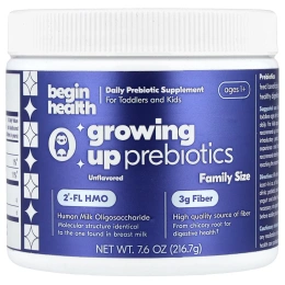 Begin Health, Kids, пребиотики для детей, от 1 года, без вкусовых добавок, 216,7 г (7,6 унции)