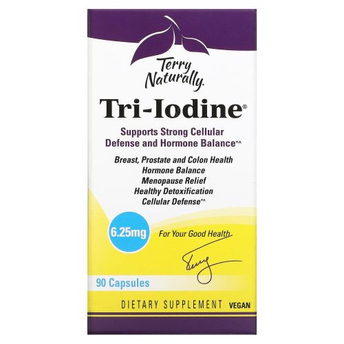 EuroPharma, Terry Naturally, Terry Naturally, Tri-Iodine, 6,25 мг, 90 капсул