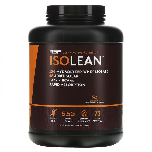 RSP Nutrition, Isolean, Chocolate, 5 lbs (2,268 g)