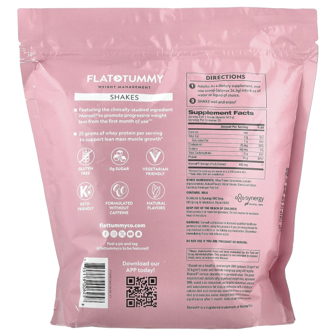 Flat Tummy, коктейль, натуральная ваниль, 690 г (1,5 фунта)