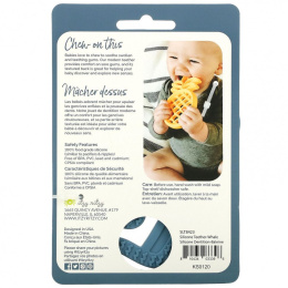 Itzy Ritzy, Chew Crew, силиконовый прорезыватель, для детей от 3 месяцев, для кита, 1 прорезыватель