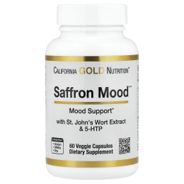 California Gold Nutrition, Saffron Mood™, шафран для поддержки настроения, 60 растительных капсул