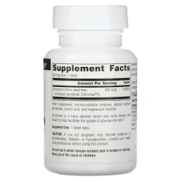 Source Naturals, Ультра пиколинат хрома 500, 500 мкг, 120 таблеток