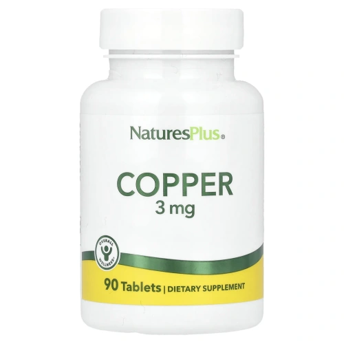 Nature's Plus, Медь, 3 мг, 90 таблеток