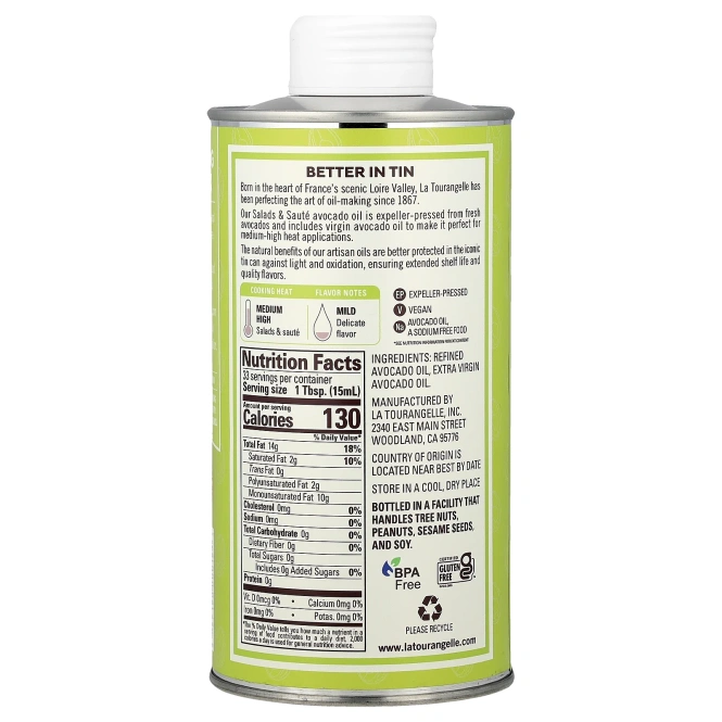 La Tourangelle, масло авокадо для салатов и соте, 500 мл (16,9 жидк. унции)