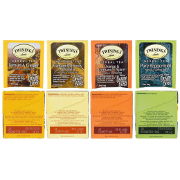 Twinings, Набор травяных чаев, специальная серия, Красавица и Чудовище, 4 коробки по 20 пакетиков
