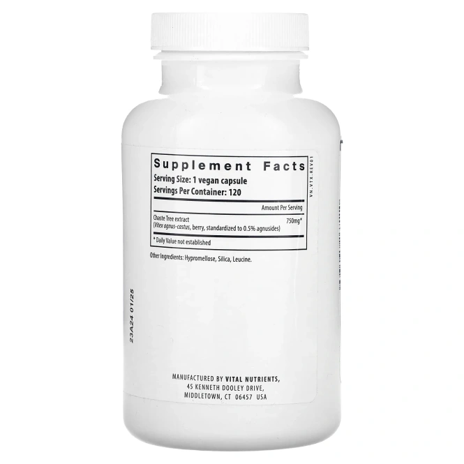 Vital Nutrients, Vitex 750, 120 веганских капсул