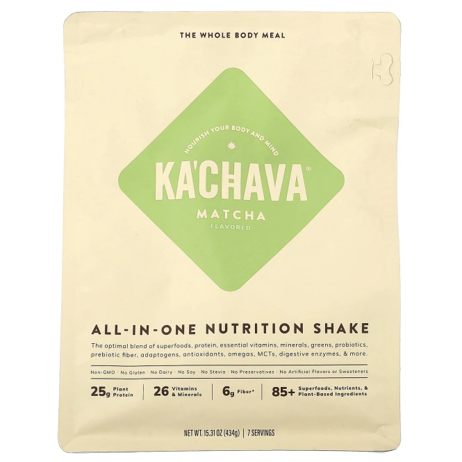 KaChava, универсальный питательный коктейль, матча, 434 г (15,31 унции)