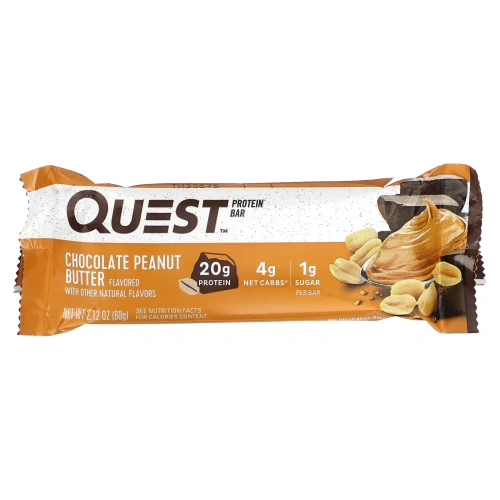 Quest Nutrition, Quest Protein Bar, Chocolate Peanut Butter, 12 Bars, 2.12 oz (60 g) Each