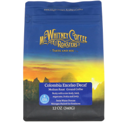 Mt. Whitney Coffee Roasters, Колумбийский Excelso молотый кофе без кофеина, 12 унций (340 г)