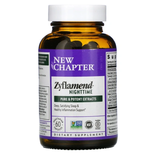 New Chapter, Zyflamend Nighttime, 60 Vegetarian Capsules