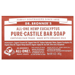 Dr. Bronner's, Чистое Кастильское мыло Эвкалиптовое 5 унций