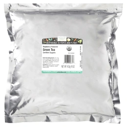 Frontier Co-op, Органический зеленый чай, малина, 453 г (16 унций)