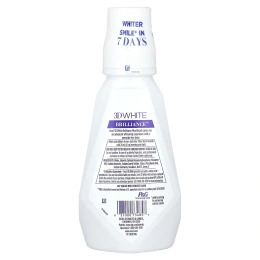 Crest, 3D White Brilliance, отбеливающий ополаскиватель для рта, без спирта, чистая мята, 500 мл (16,9 жидких унций)