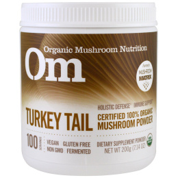 Organic Mushroom Nutrition, Траметес разноцветный, грибной порошок, 7,14 унц. (200 г)