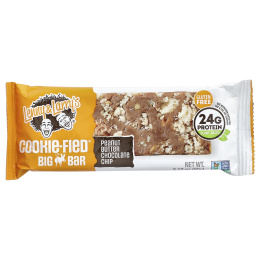 Lenny & Larry's, Cookie-Fied® Big Bar, арахисовая паста и шоколадная крошка, 12 батончиков по 90 г (3,17 унции)